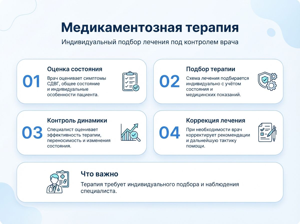 Лечение СДВГ в Казани у детей и взрослыхинфографика